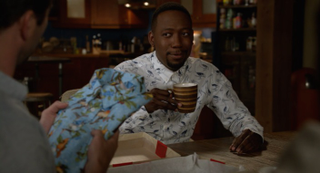 Illustration for article titled Let's Celebrate Winston From New Girl's Beautifully Colorful and Patterned Shirts